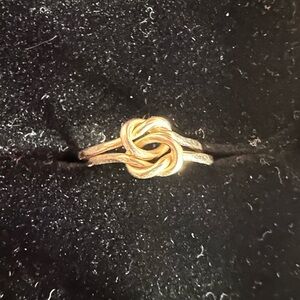 14k solid gold knot ring